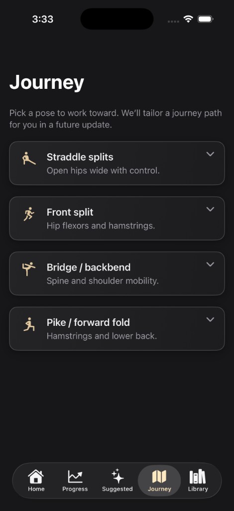 Flexibl journey screen