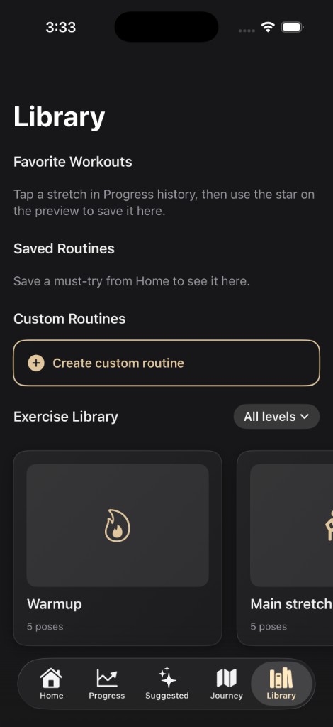 Flexibl library screen